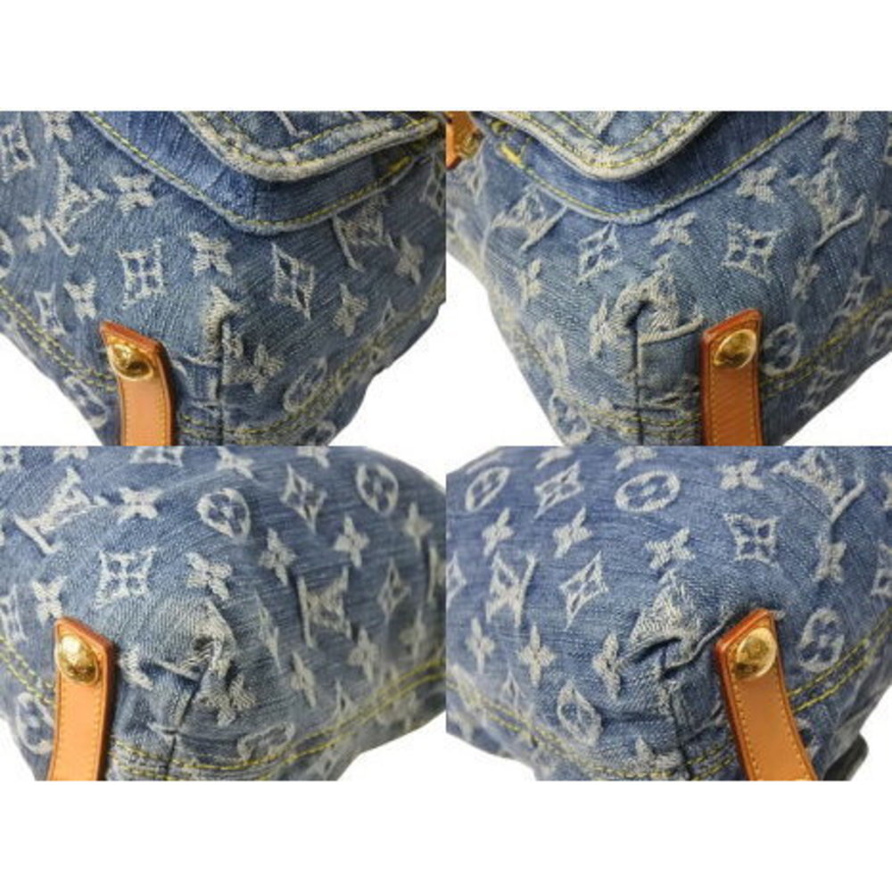 Louis Vuitton Monogram Bag Indigo Baggy Blue Shoulder Denim - Picture 8 of 9